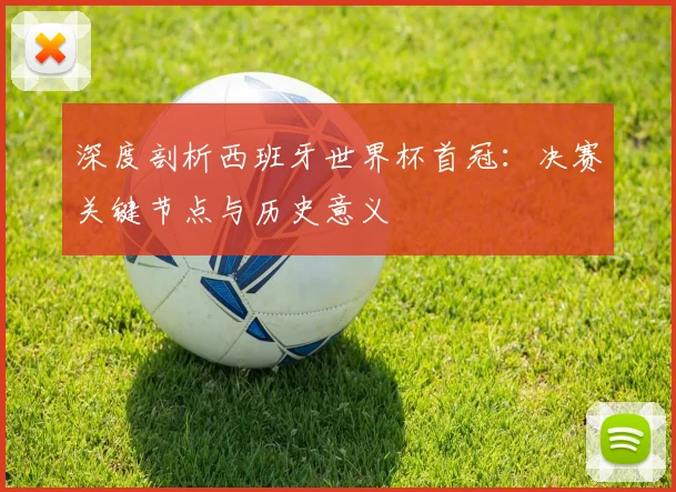 深度剖析西班牙世界杯首冠:决赛关键节点与历史意义